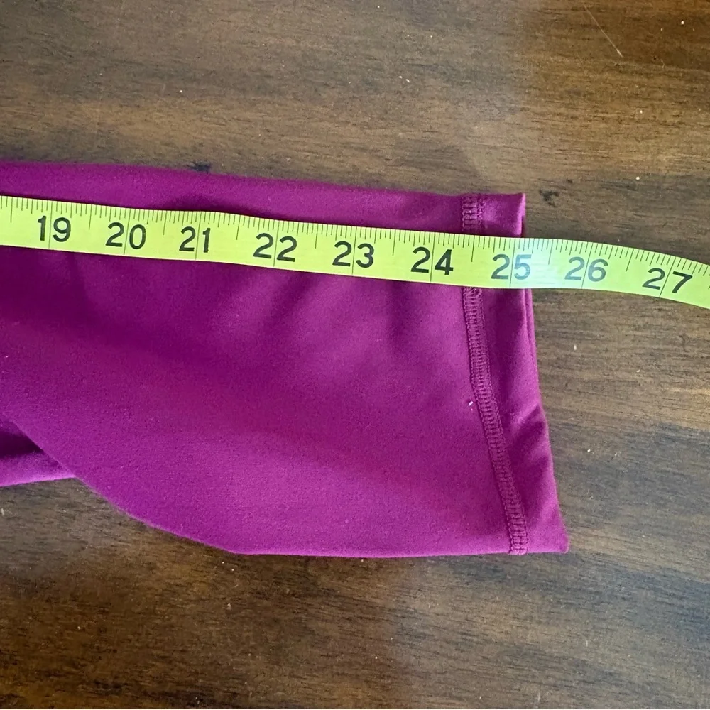 Members Mark Women's Leggings large maroon burgundy 7/8 like new!